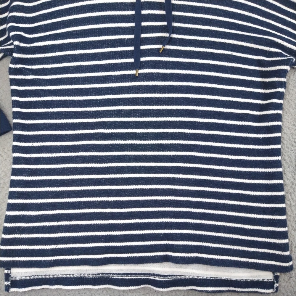 Lauren Jeans Co. Pullover Hoodie Ralph Lauren Womens Large Blue Striped Nautical - Picture 10 of 16
